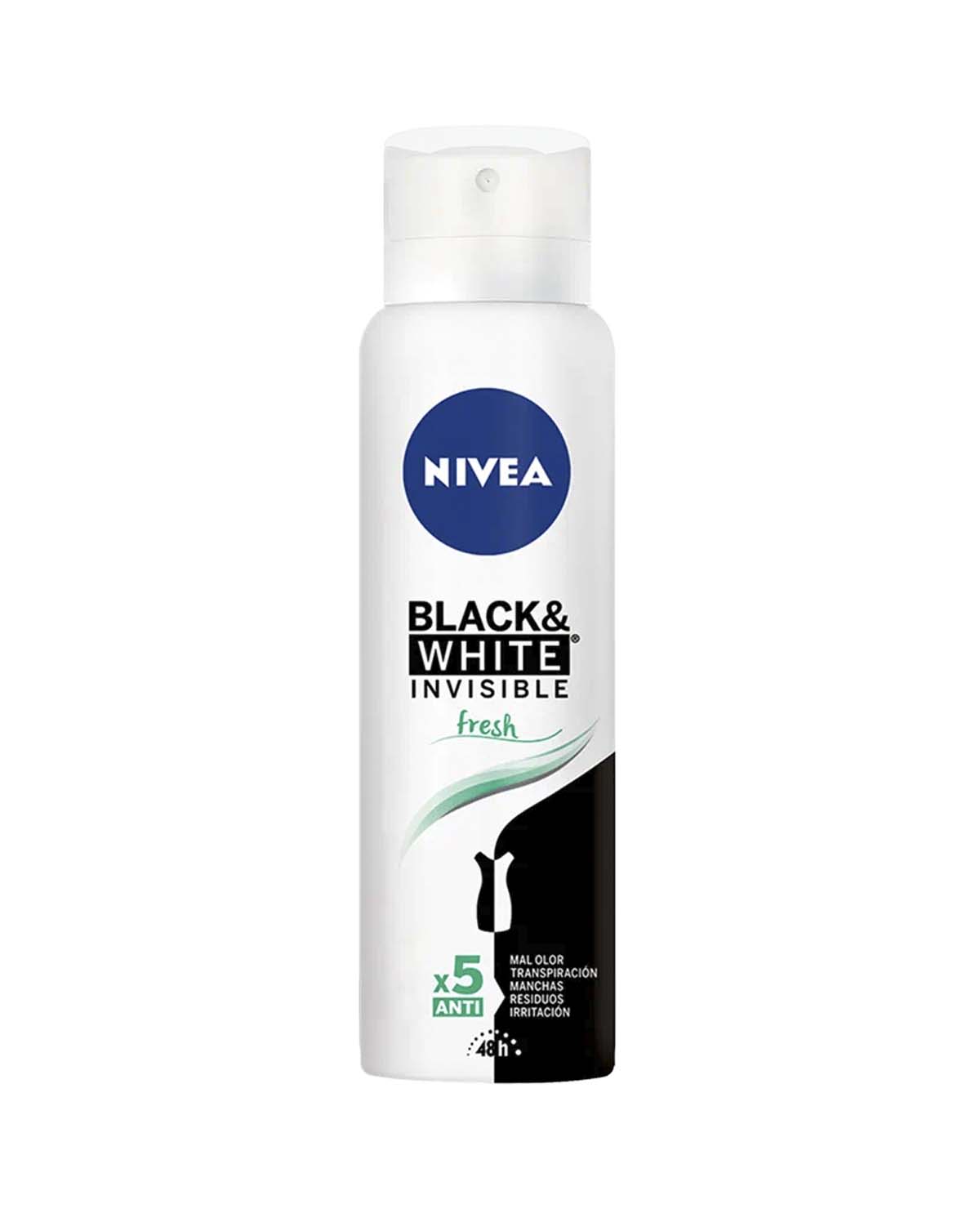 Antitranspirante Nivea Black & White Invisible Fresh x 150 Ml